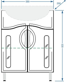 Stella Polare Тумба для умывальника Сильва 60 – фотография-6